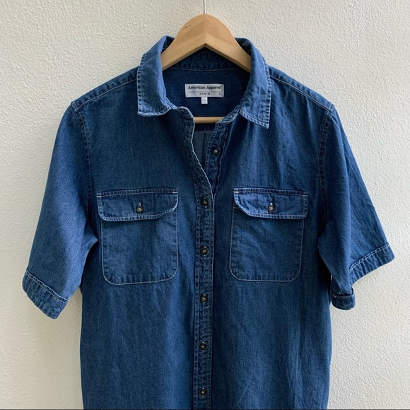 American Apparel • Short Sleeve Jean Dress - Picture 4 of 6